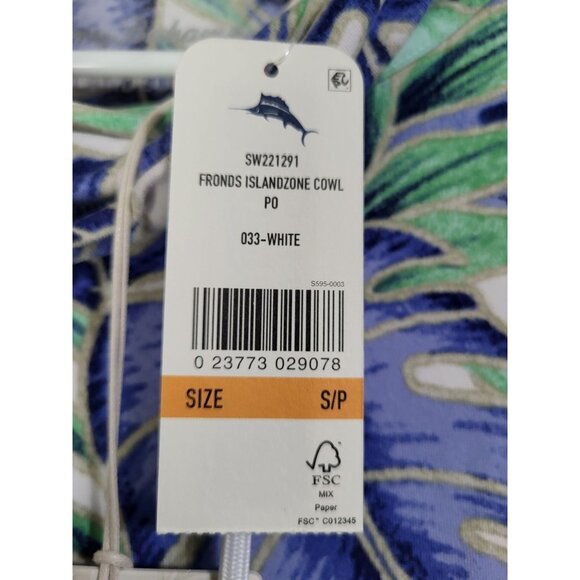 Tommy Bahama Small Island Zone Cowl Neck Pullover Blue Green NWT UPF Wicking - Picture 5 of 9